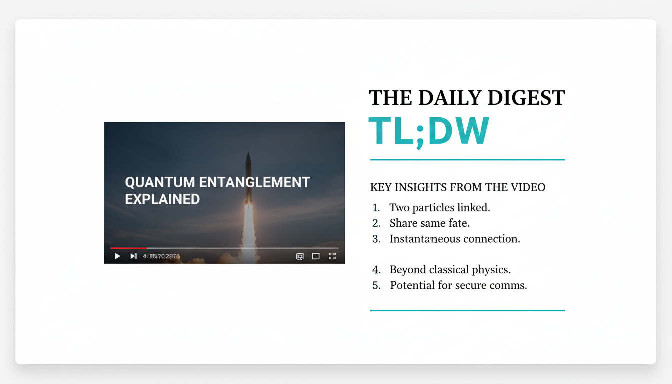 Extension popup showing AI-generated summary